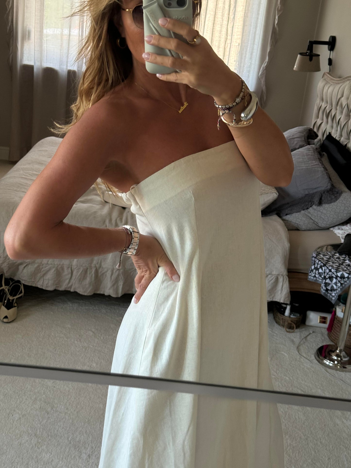 LINEN BOWIE DRESS