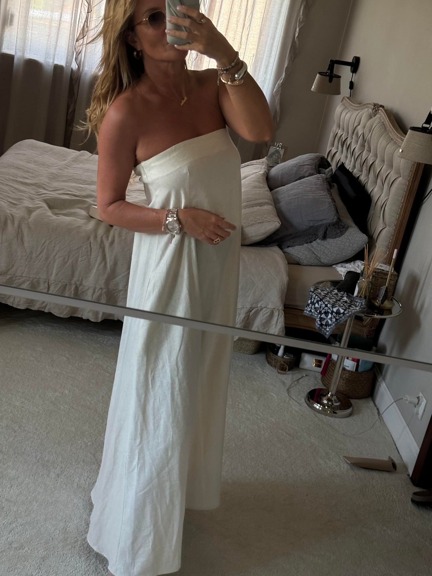 LINEN BOWIE DRESS