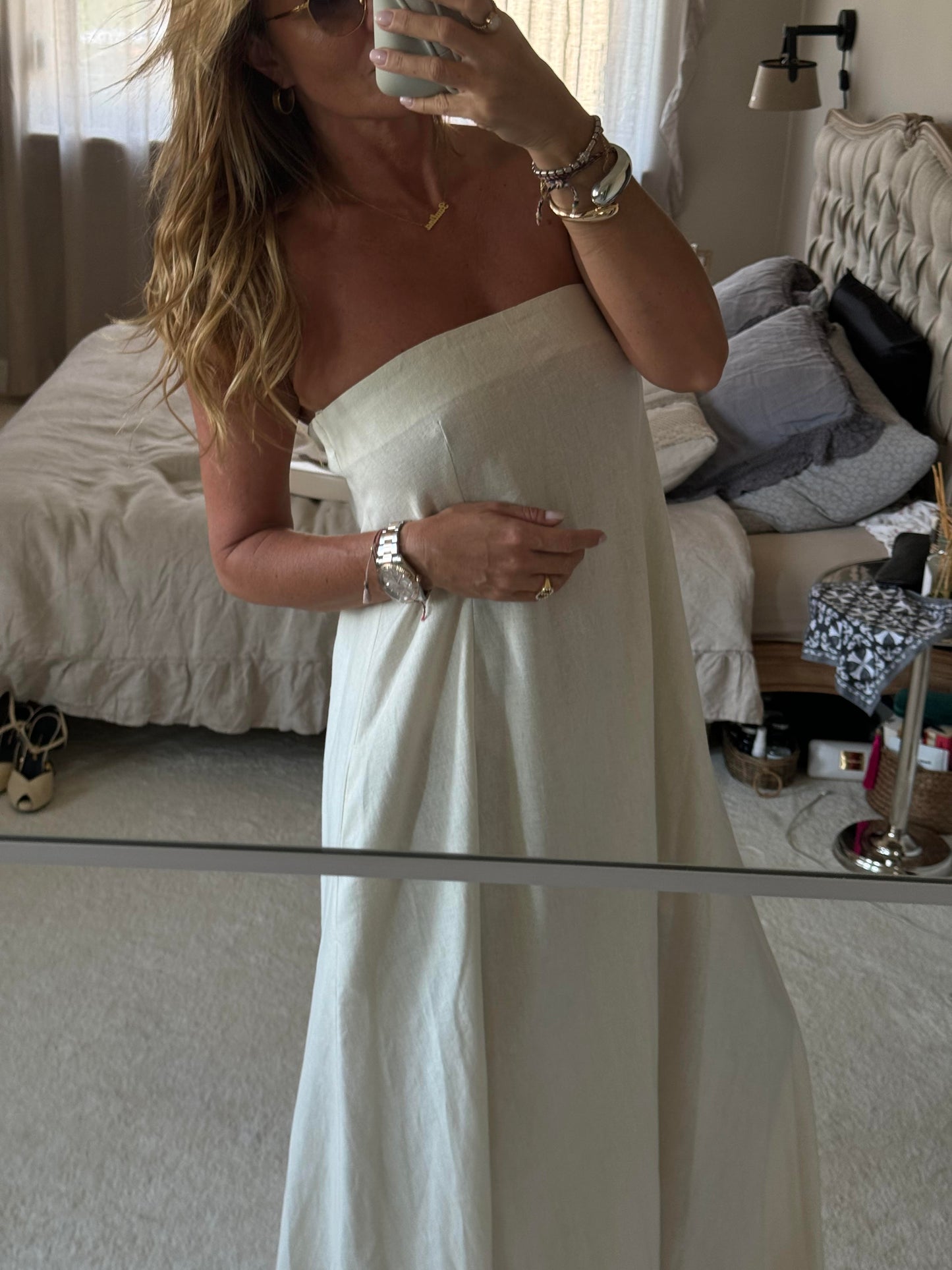 LINEN BOWIE DRESS