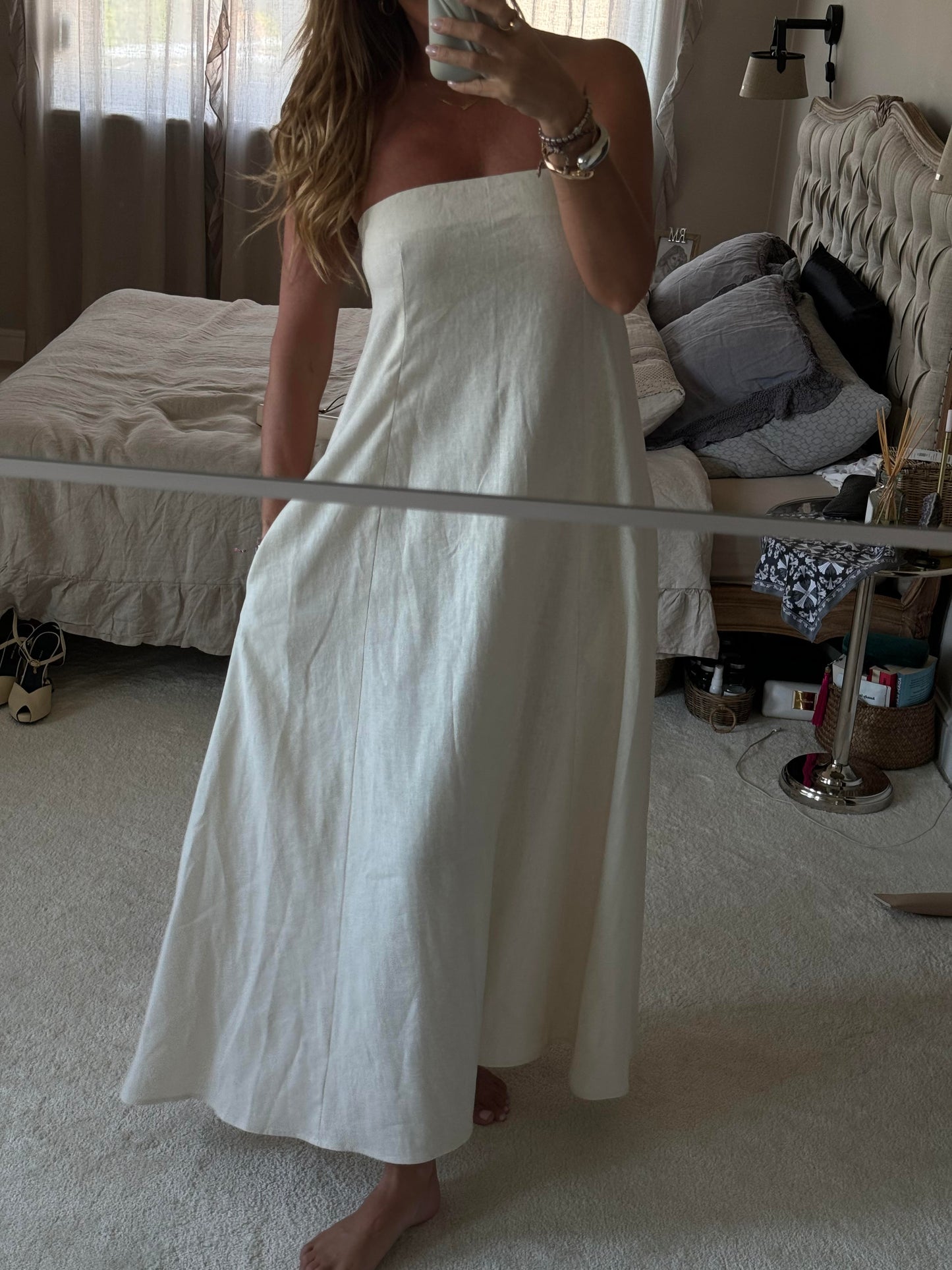 LINEN BOWIE DRESS