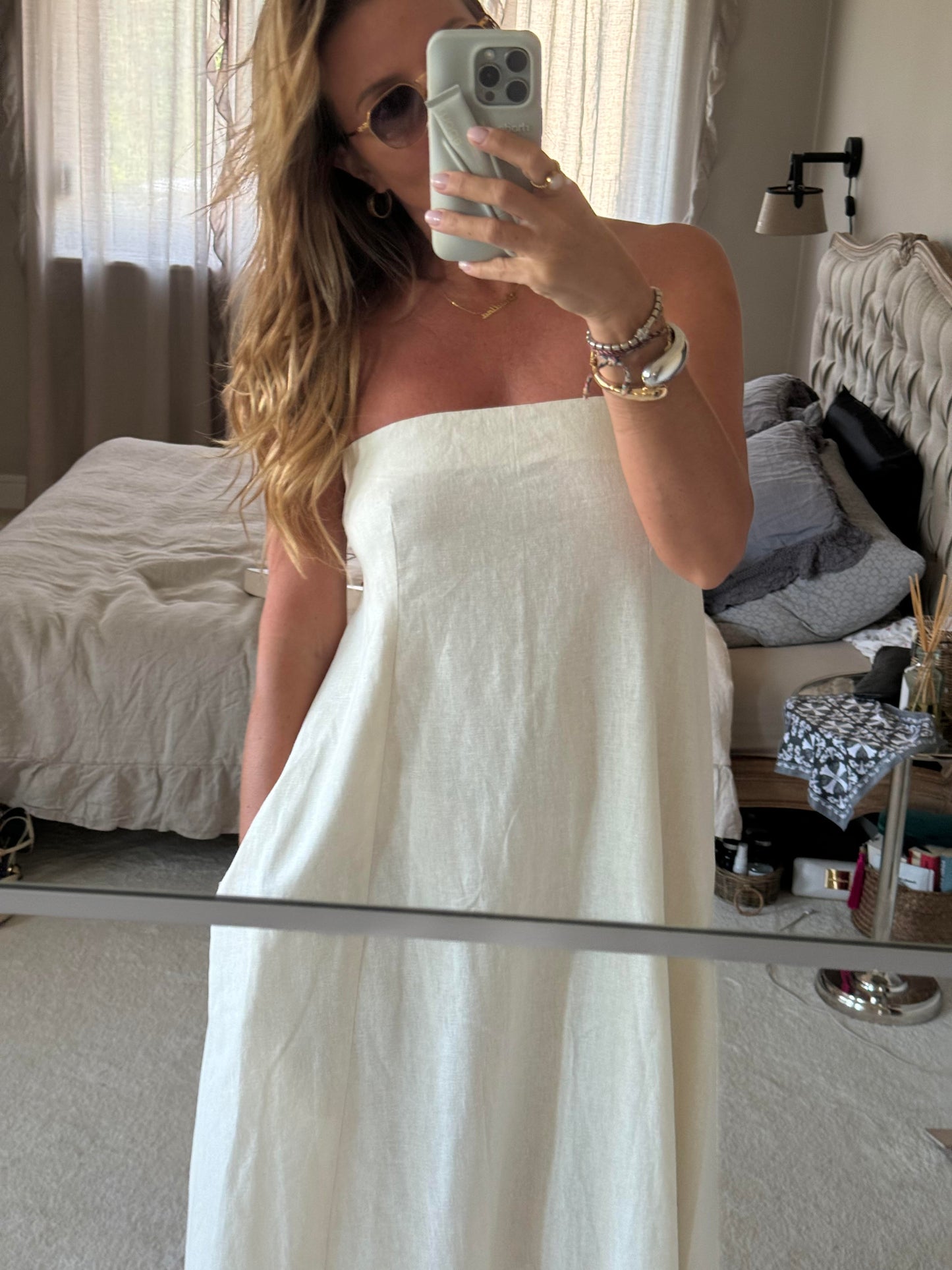LINEN BOWIE DRESS