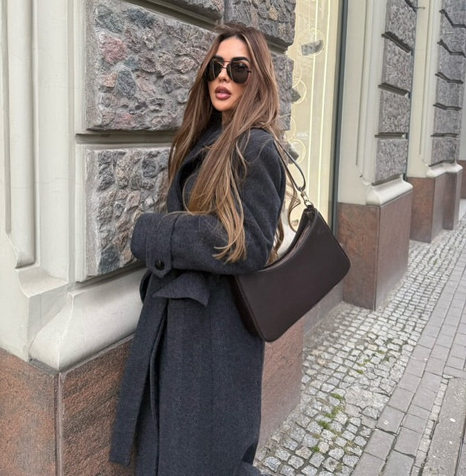 WEŁNIANY PŁASZCZ CARMEN 100% wełna