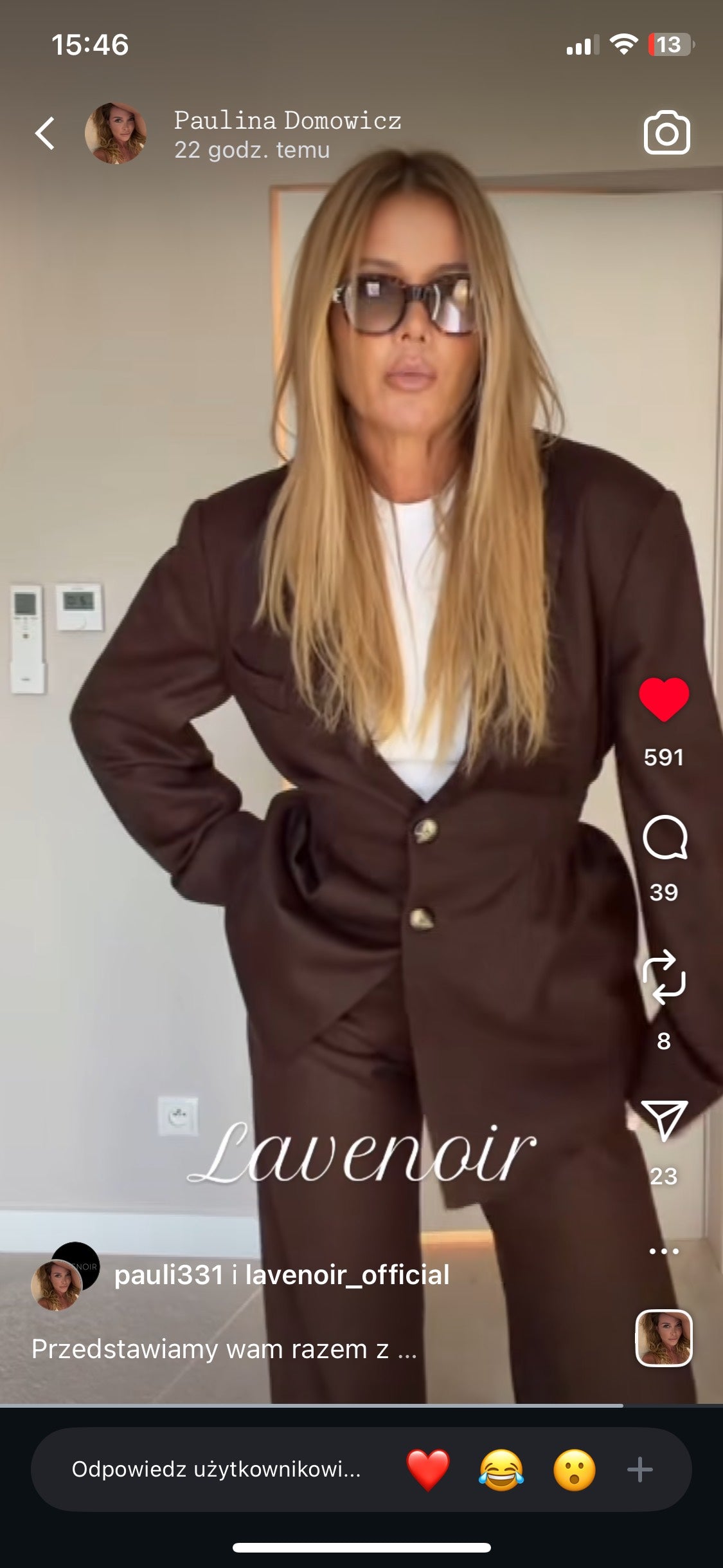 czekoladowa wełniana marynarka