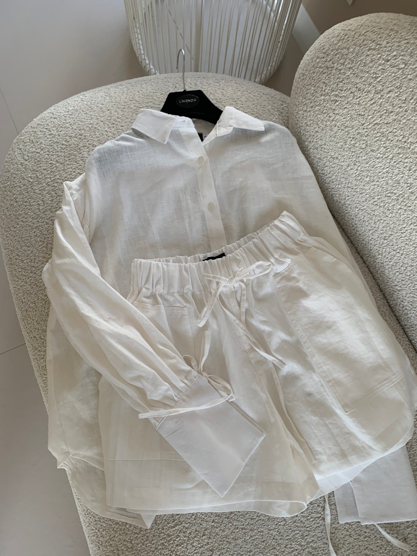 LINEN SET BOW