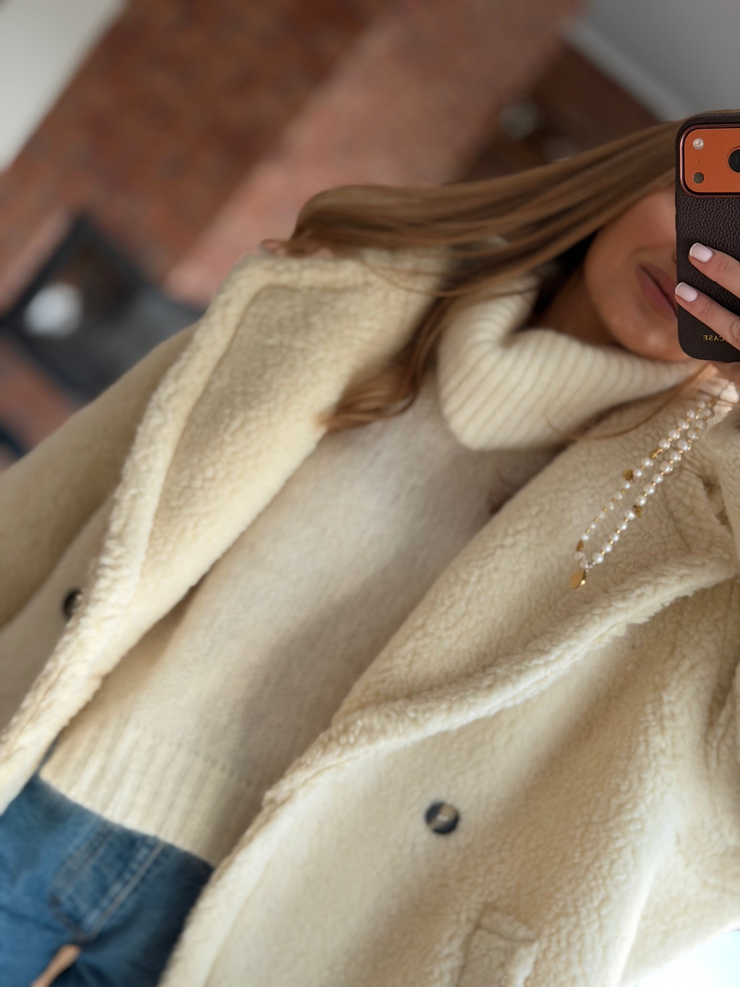 kurtka 100% MERINO WOOL CREME