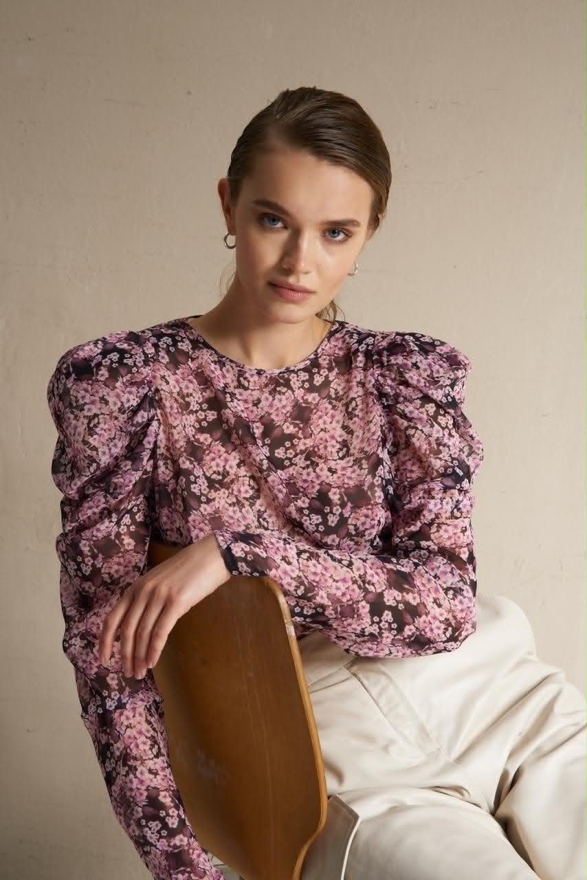 FLOWER PRINT BLOUSE