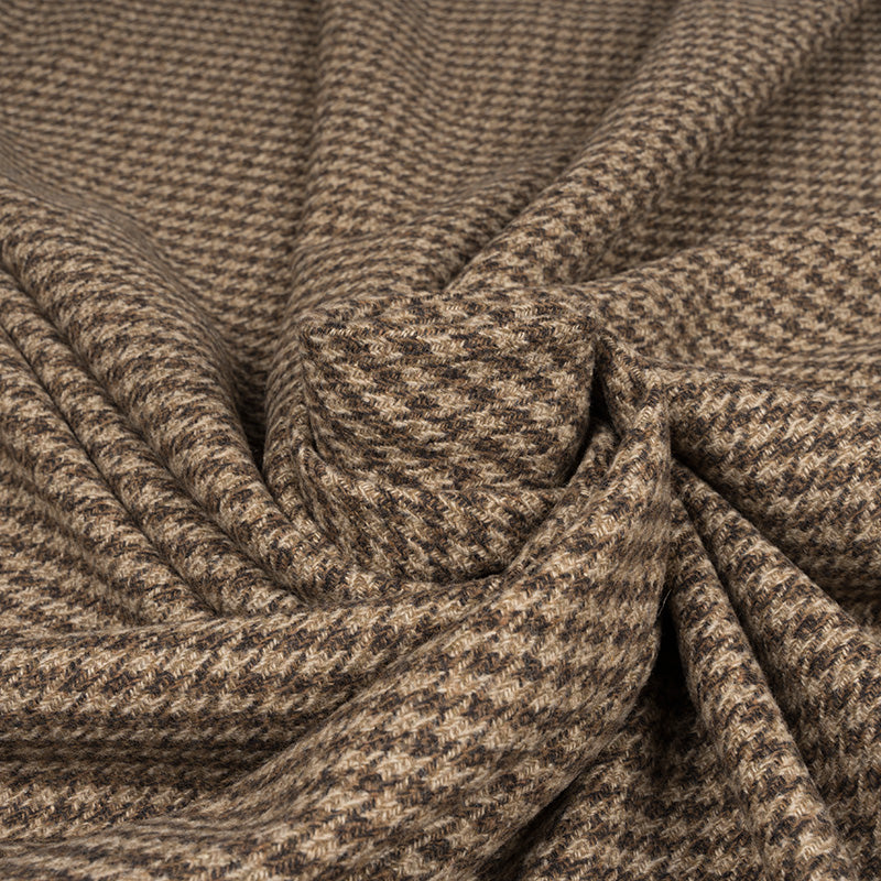 WEŁNIANY PŁASZCZ W PEPITKE