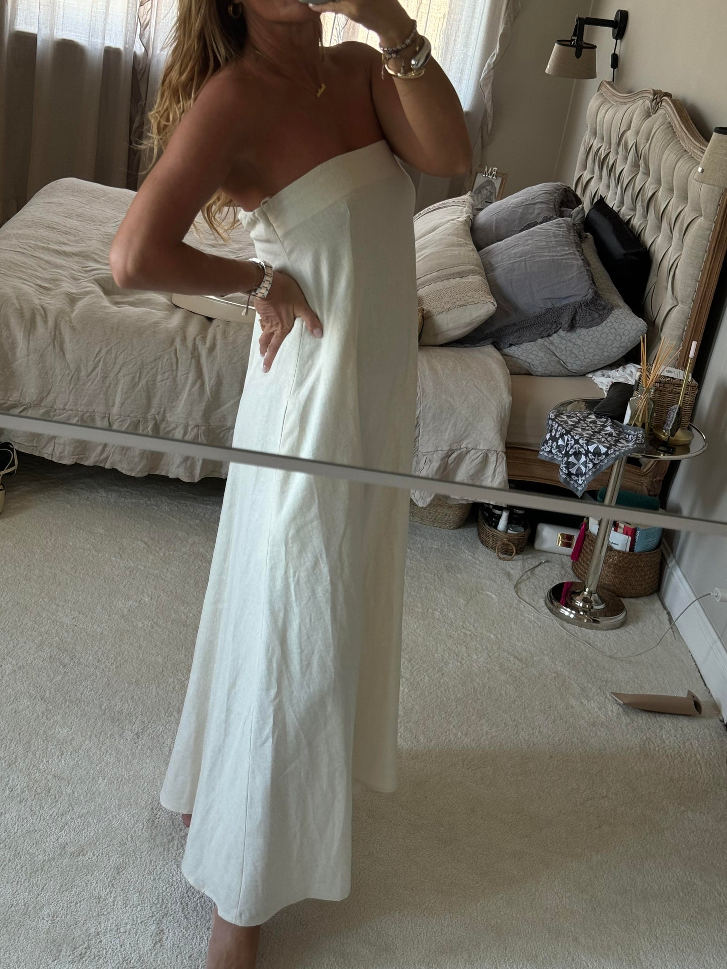 LINEN BOWIE DRESS
