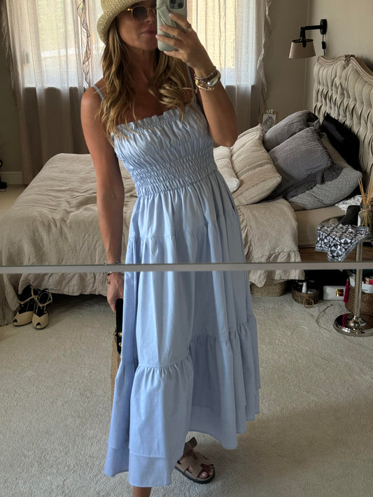 BABY BLUE COTTON MAXI