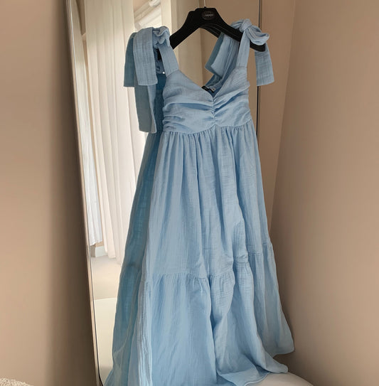 MUŚLINOWA SUKIENKA BABY BLUE