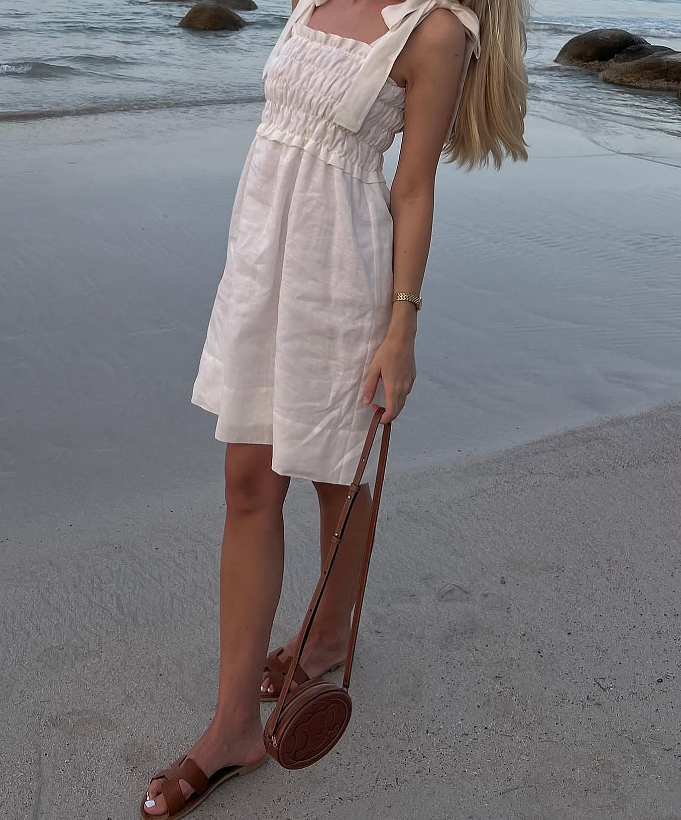 SHORT LINEN WHITE