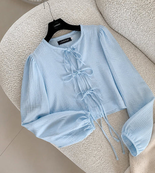 MUŚLINOWA KOSZULA BABY BLUE