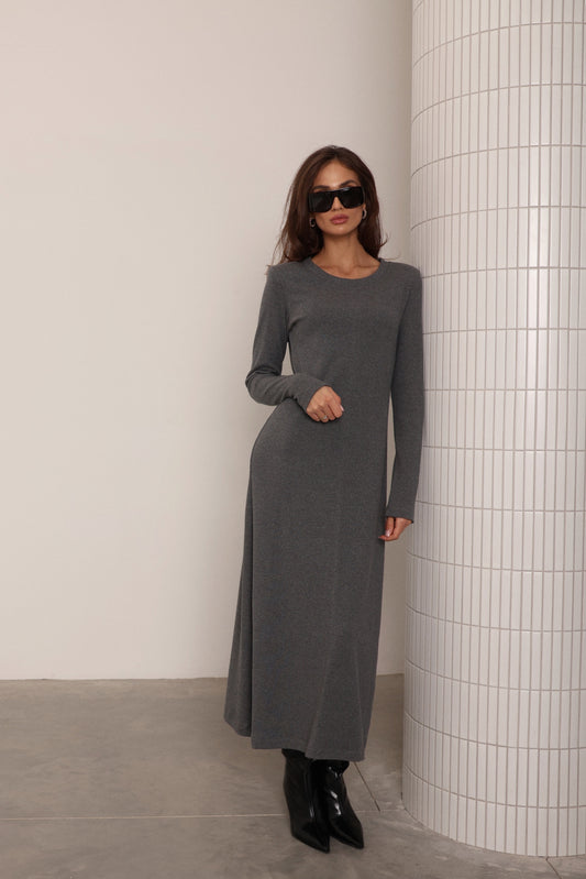 DARK GRAY COTTON DRESS