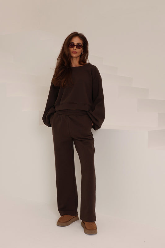 Czekoladowe spodnie dresowe