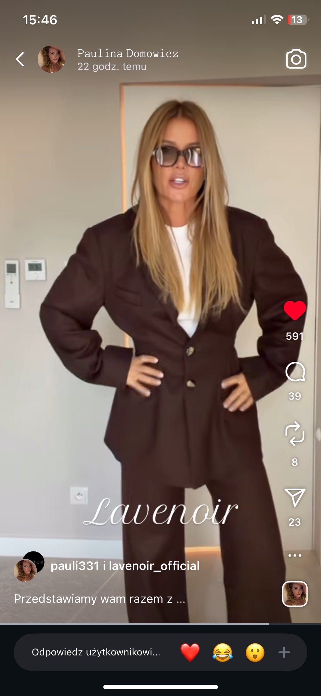 czekoladowa wełniana marynarka