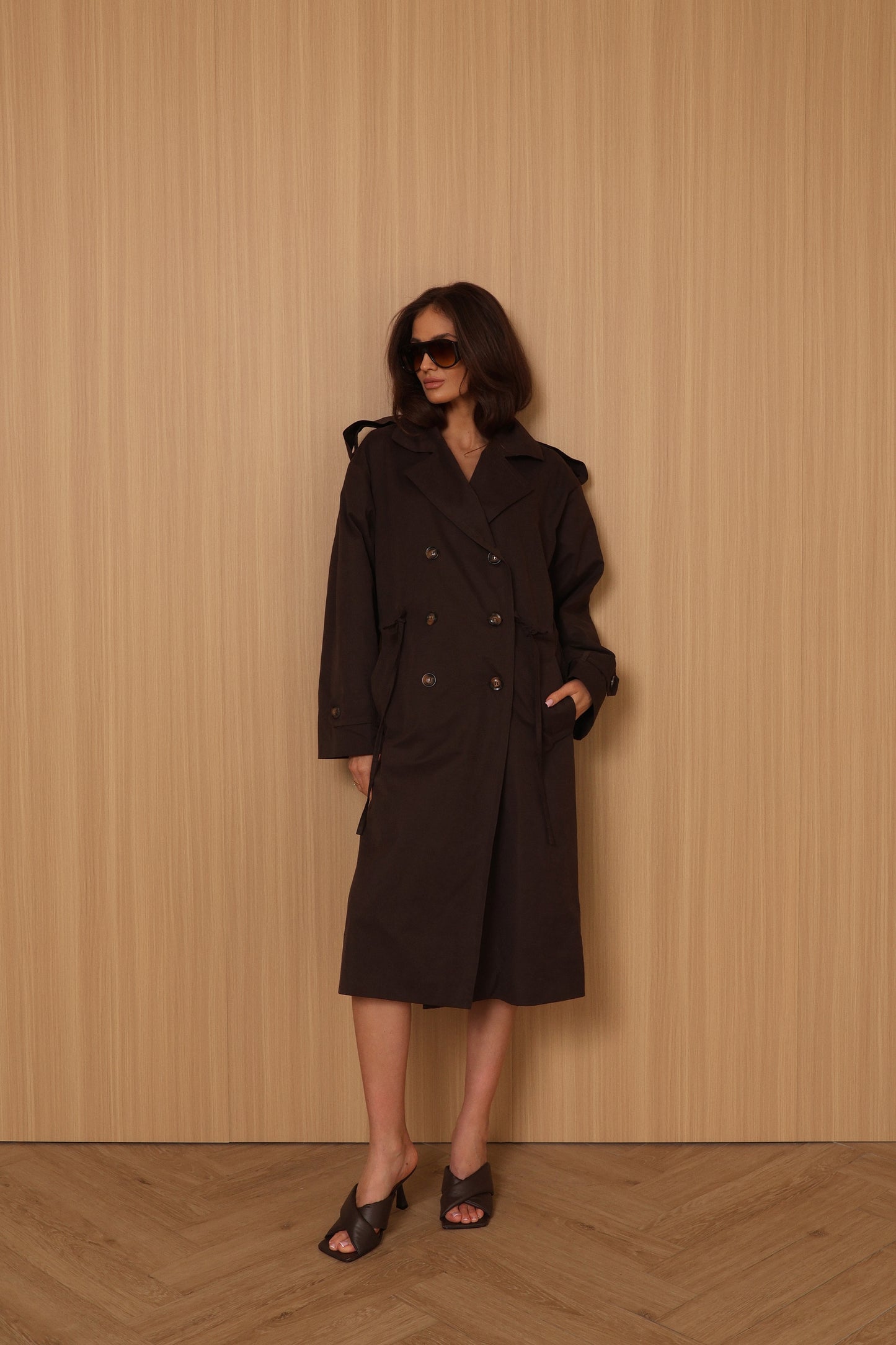 CHOCOLATE TRENCH COAT