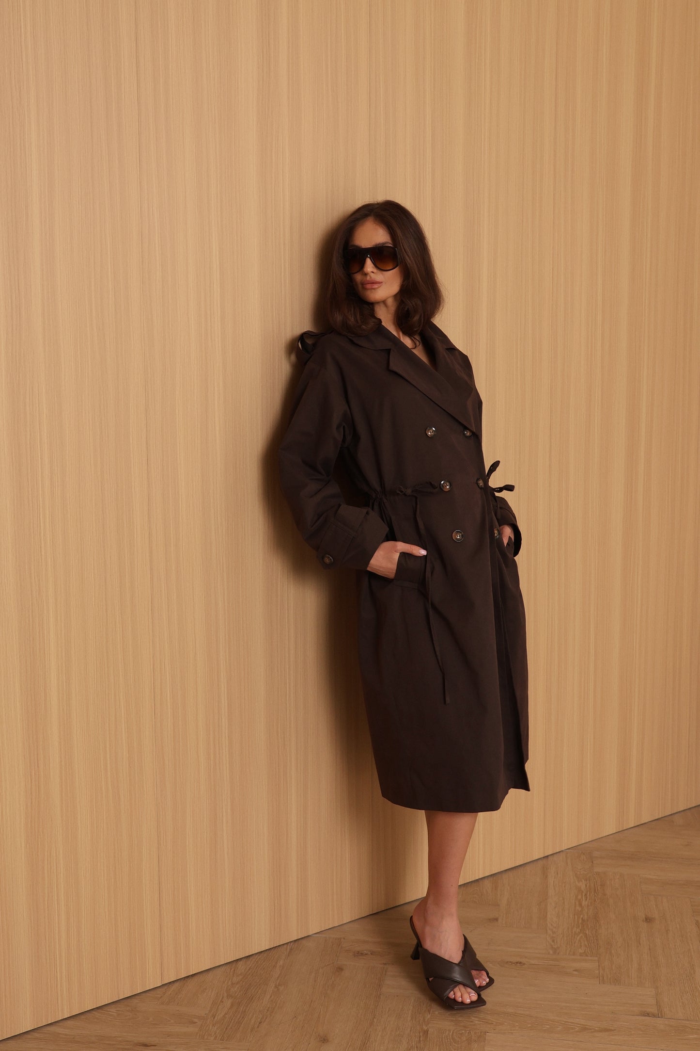 CHOCOLATE TRENCH COAT