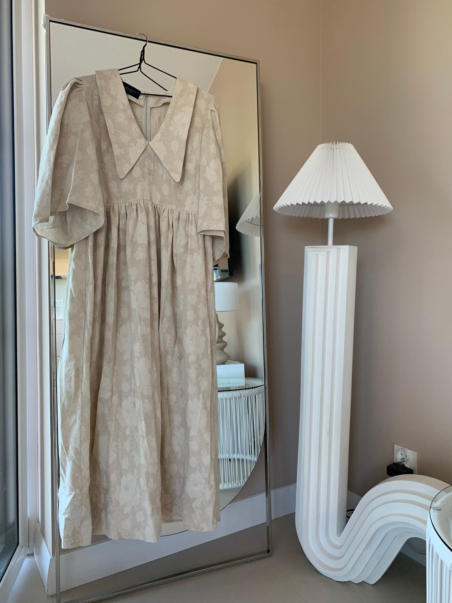 LINEN JACQUARD DRESS