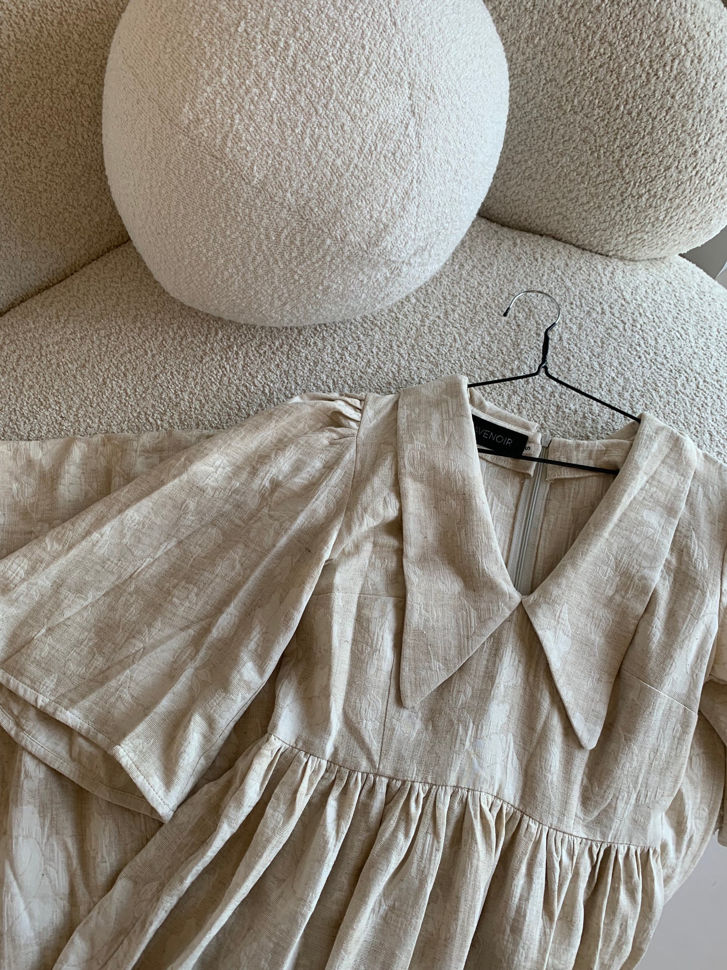 LINEN JACQUARD DRESS