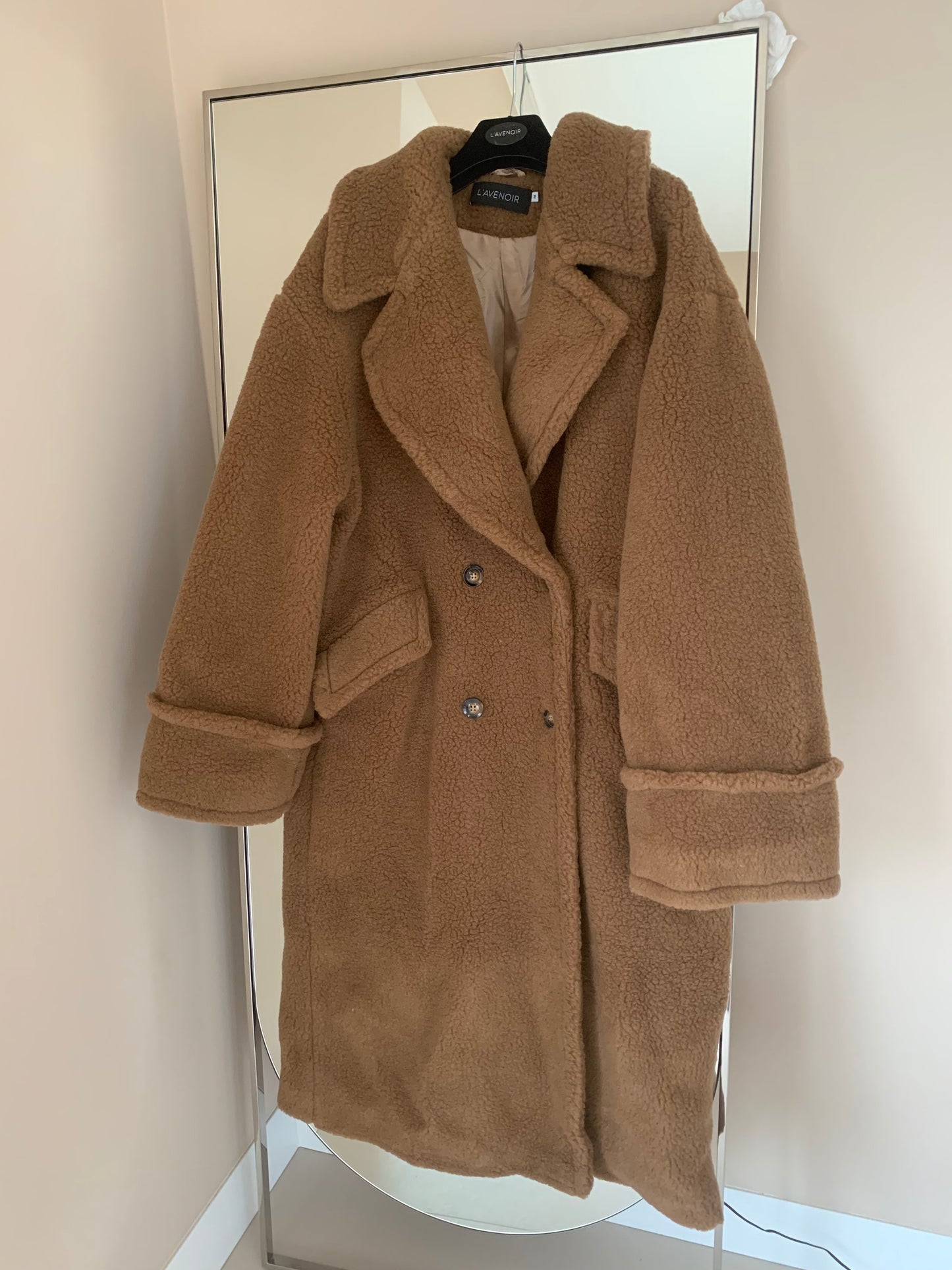 KARMELOWE FUTRO WEŁNIANE