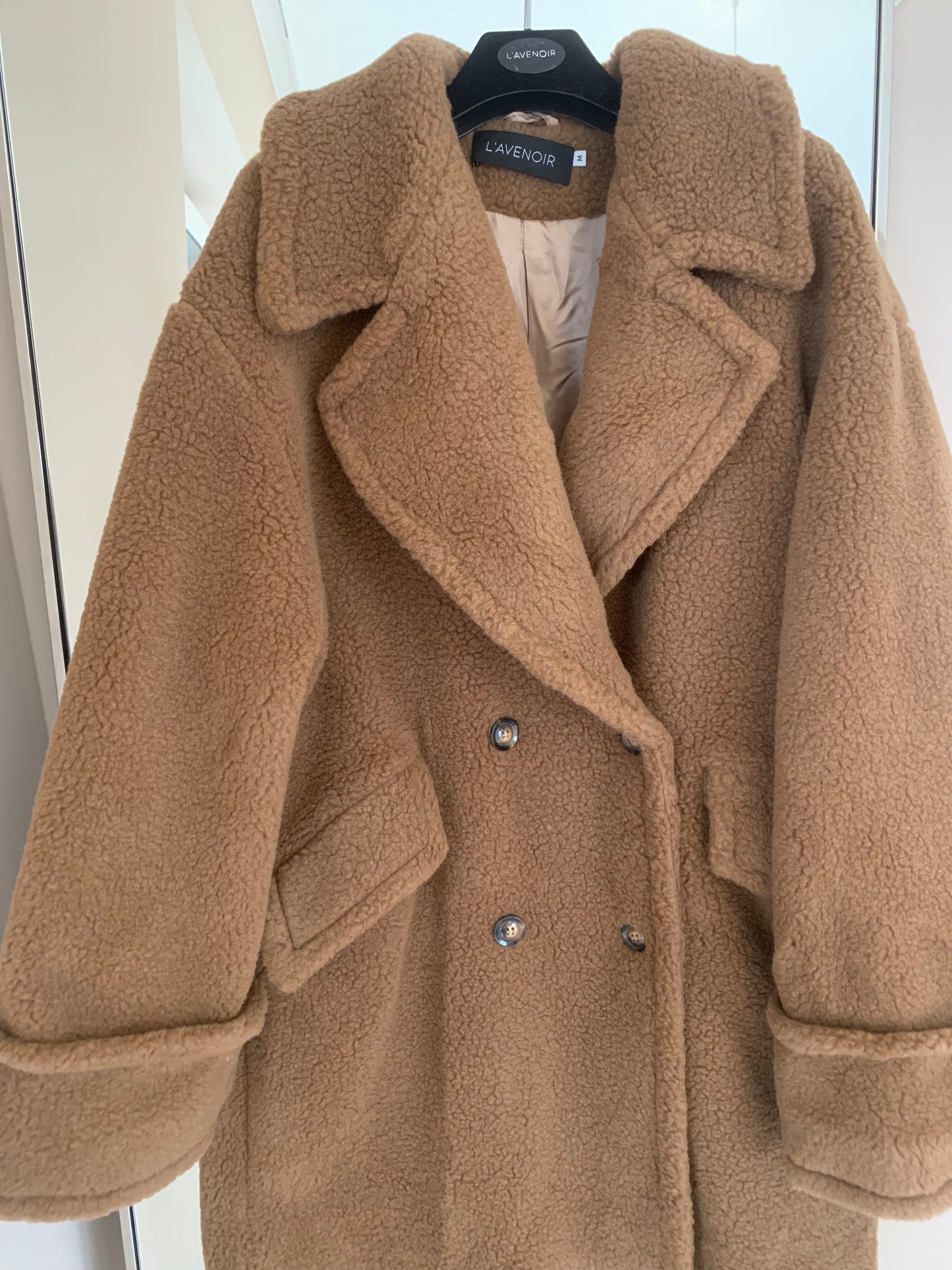 KARMELOWE FUTRO WEŁNIANE