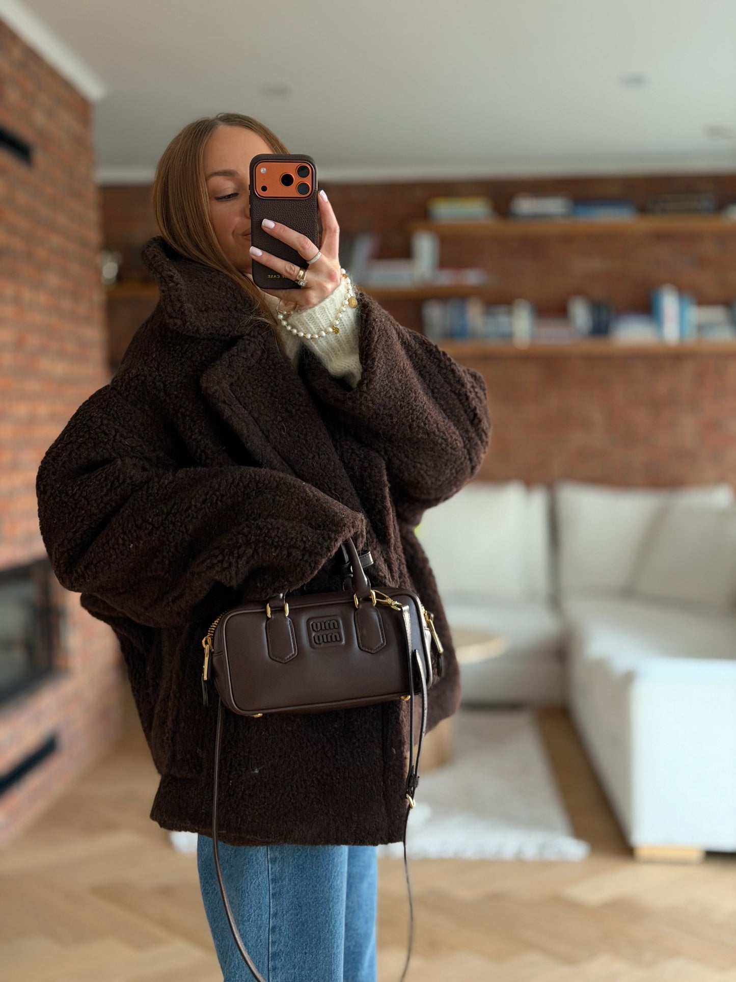 kurtka 100% MERINO WOOL czekoladowa