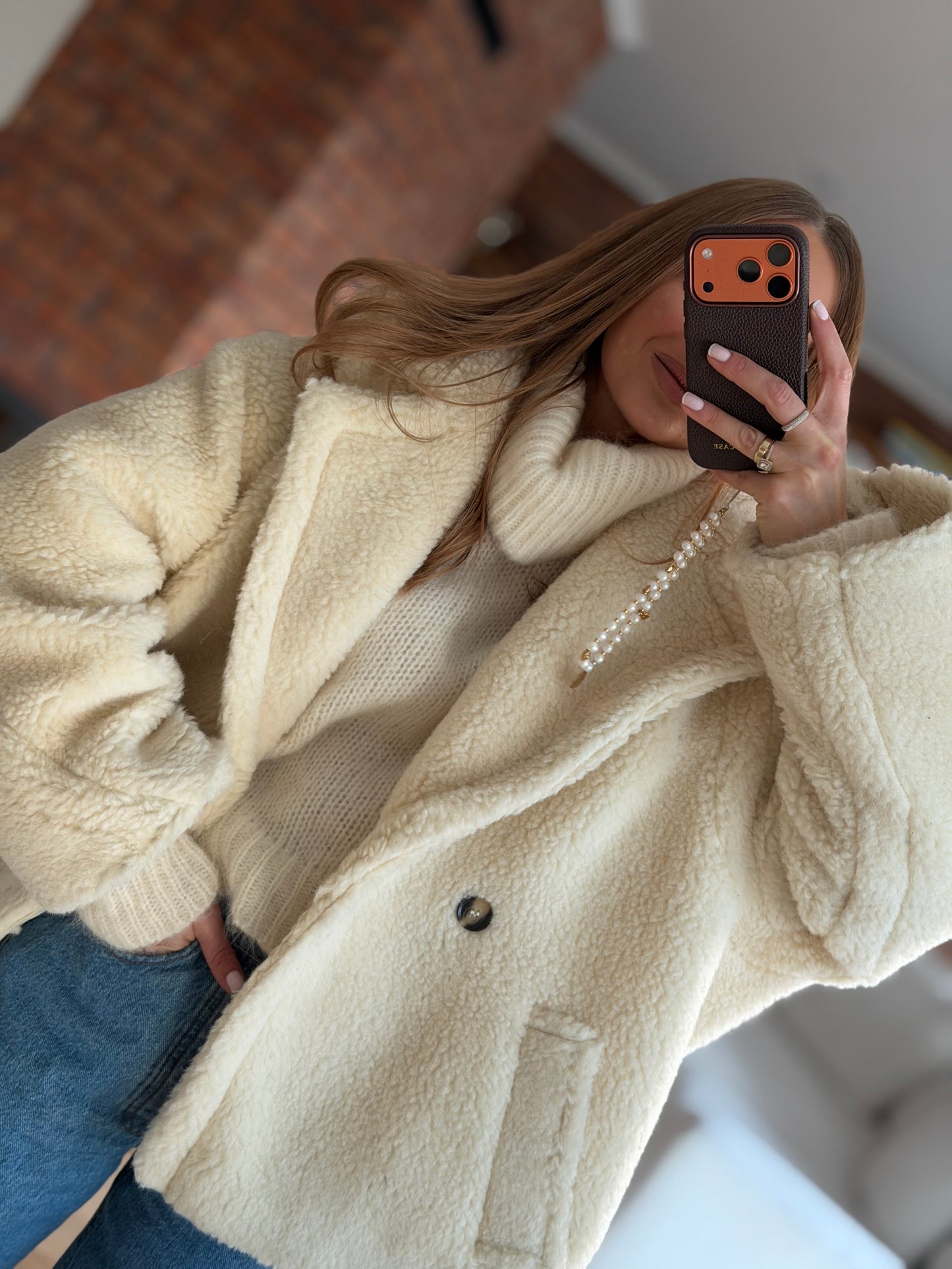 kurtka 100% MERINO WOOL CREME