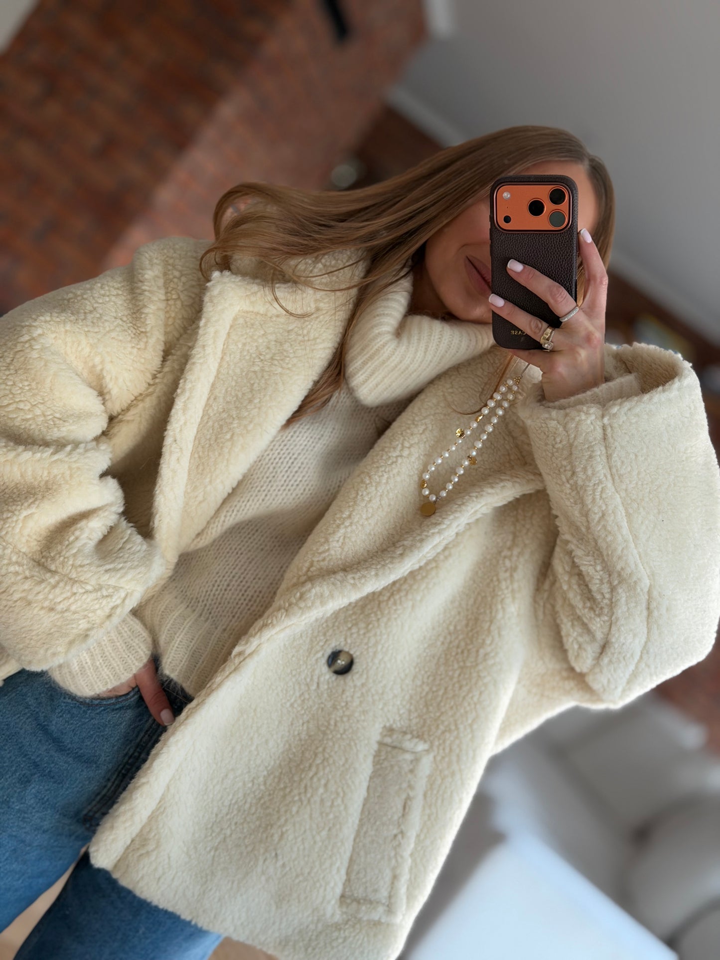 kurtka 100% MERINO WOOL CREME