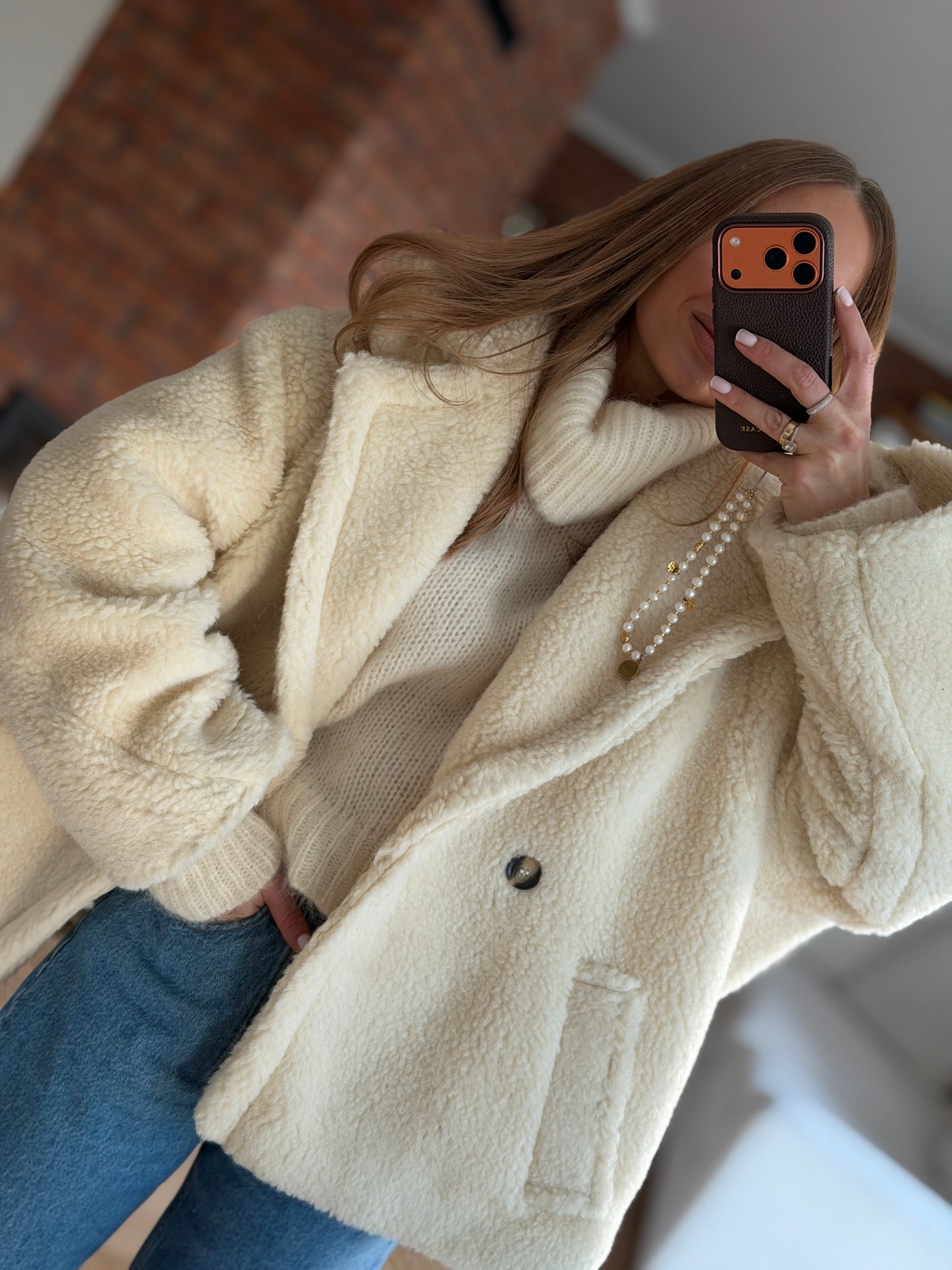 kurtka 100% MERINO WOOL CREME