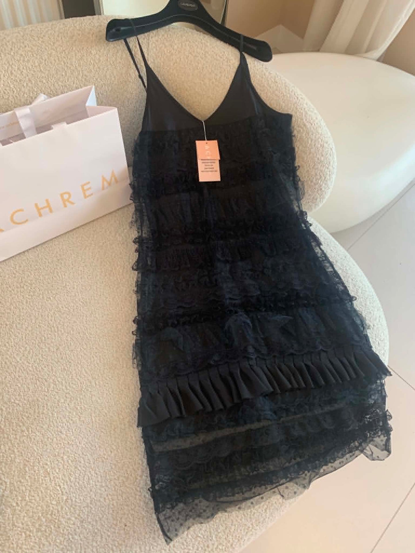 LACE SILK DRESS
