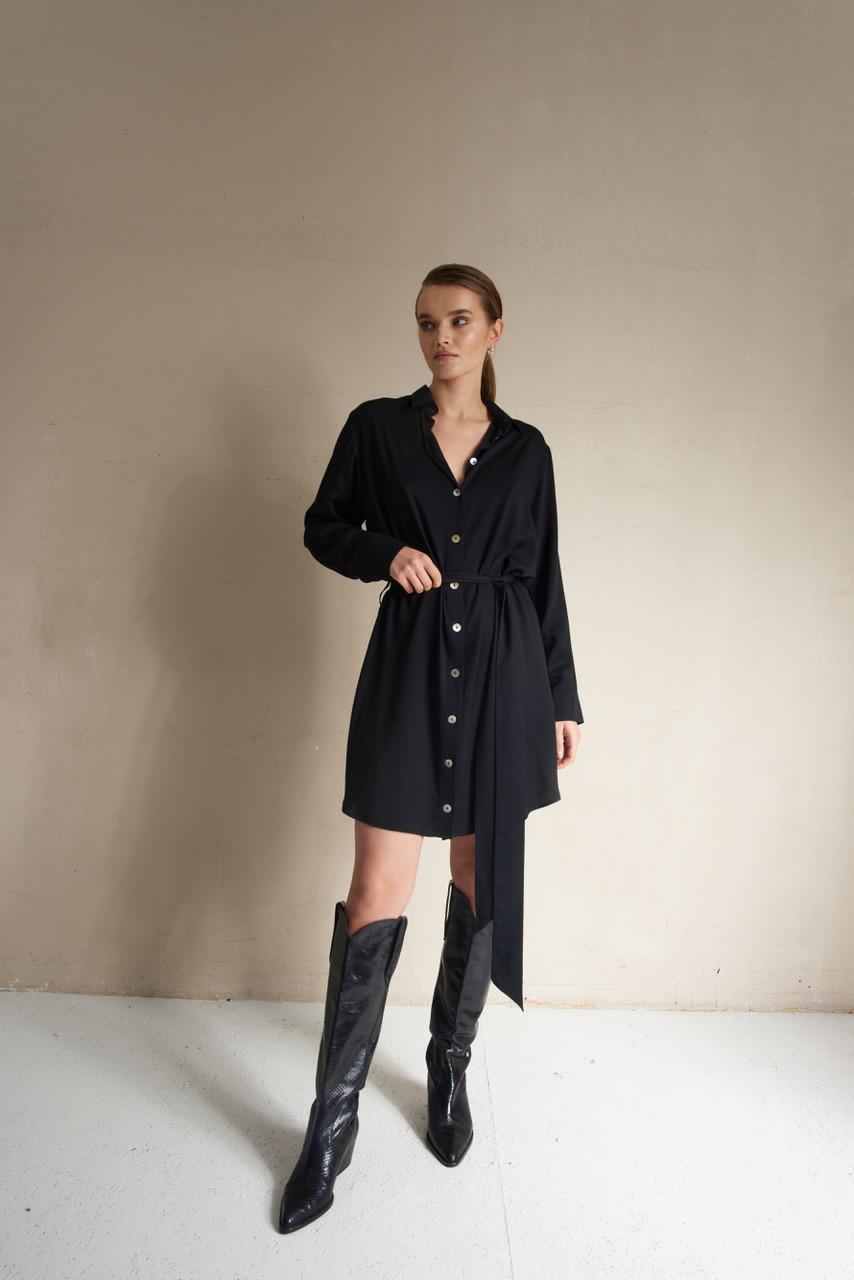 SHIRT DRESS BLACK