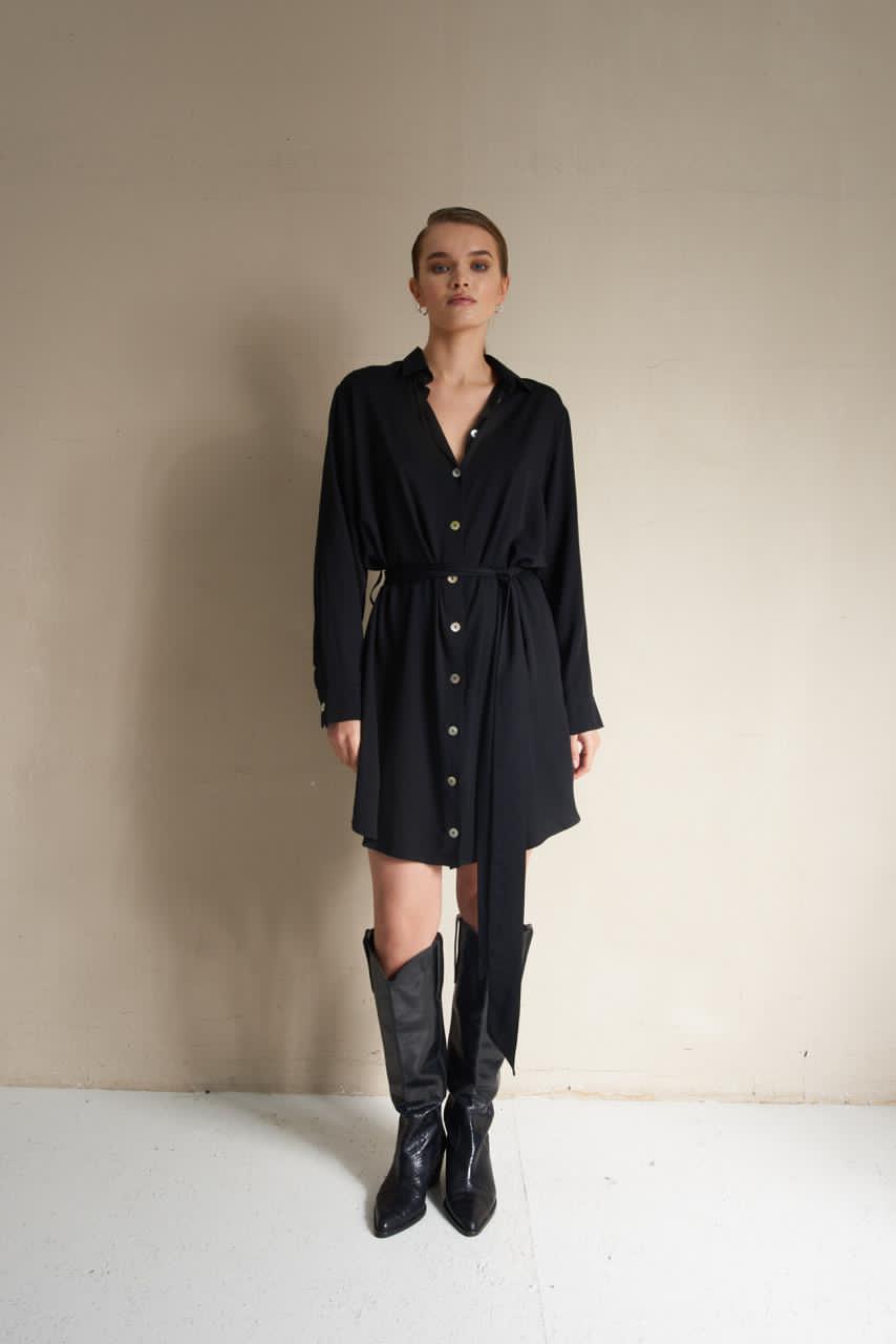 SHIRT DRESS BLACK