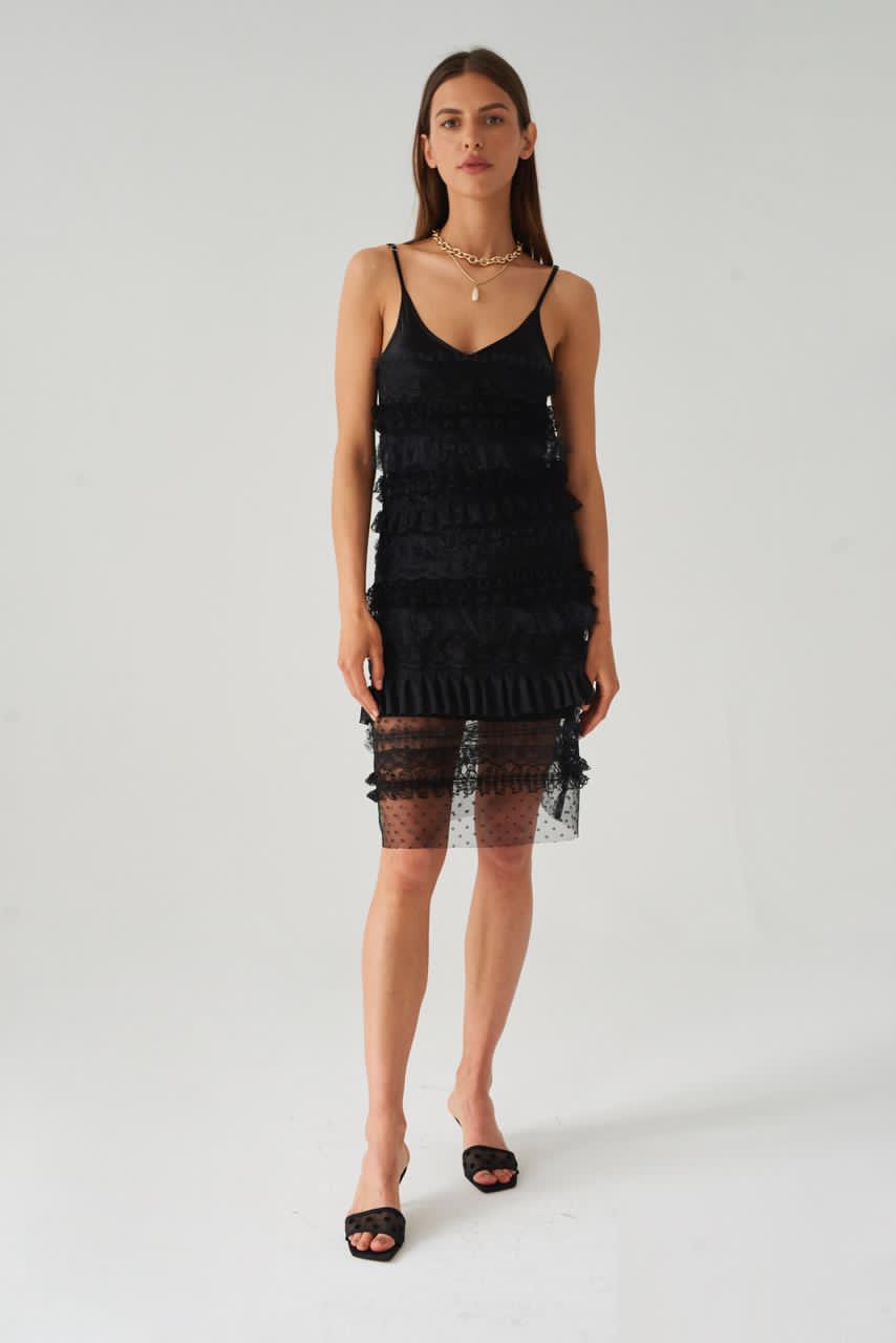 LACE SILK DRESS
