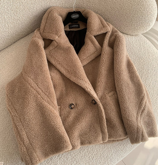 kurtka 100% MERINO WOOL BEŻOWA