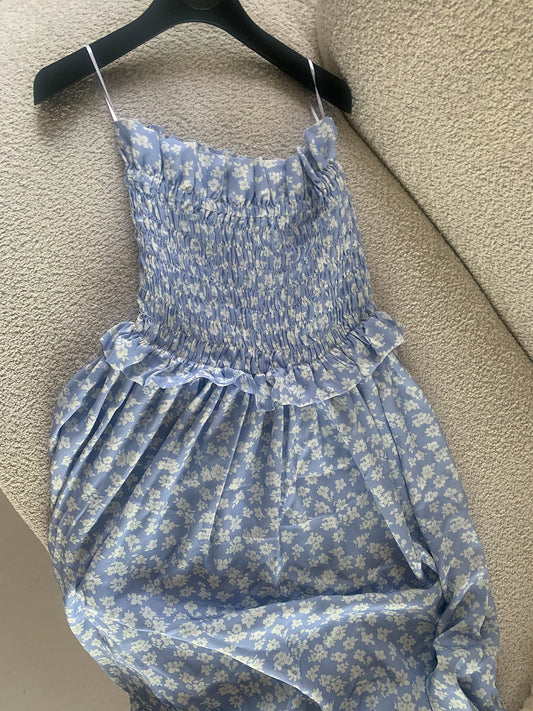 VISCOSE FLOWER BLUE