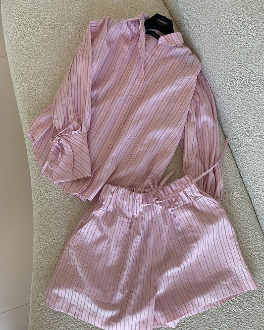 PINK LINEN SHIRT