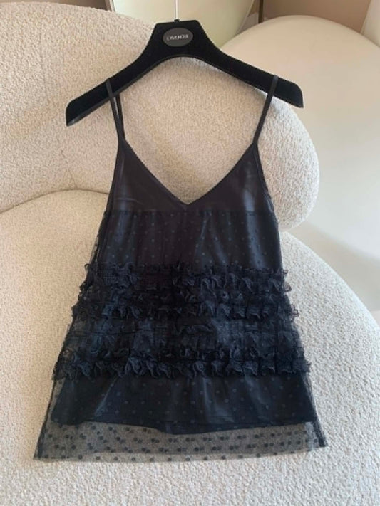 LACE SILK TOP